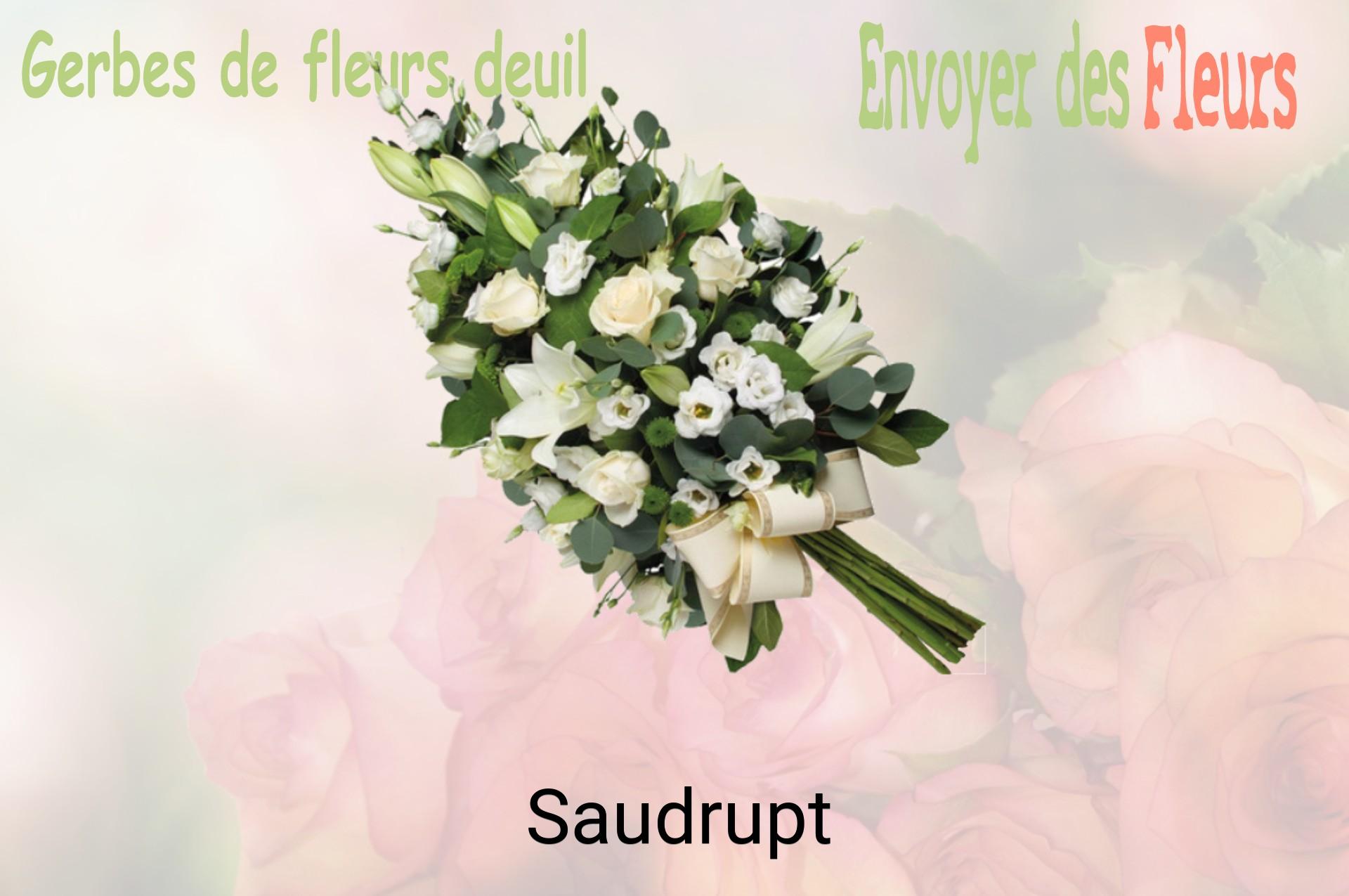Gerbe de fleurs de deuil livrée à Saudrupt